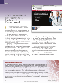 ACC Launches Nation`s First Registry