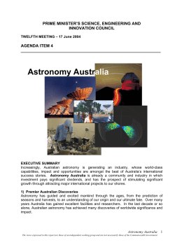 Astronomy Australia - Department of Industry, Innovation and Science