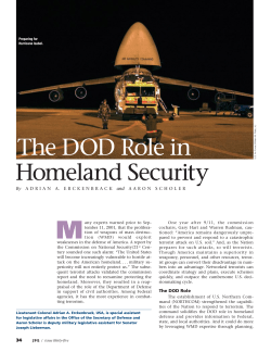 The DOD Role in Homeland Security