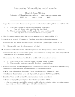 Interpreting DP-modifying modal adverbs