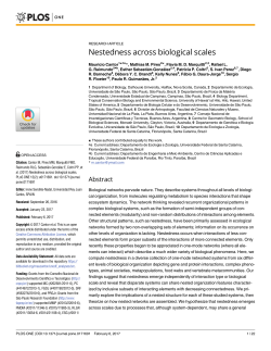 Nestedness across biological scales
