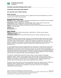 Jim Common Drive Traffic Calming