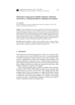 Information Compression by Multiple Alignment, Unification and