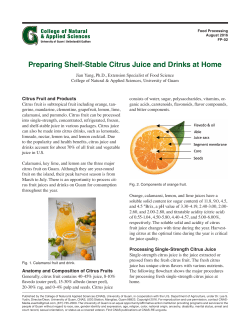 Preparing Shelf-Stable Citrus Juice and Drinks at Home