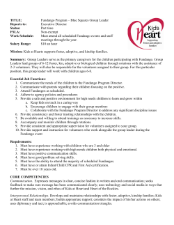 Fundango Program &ndash; Blue Squares Group Leader