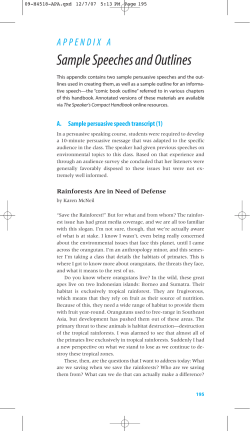 Sample Speeches and Outlines