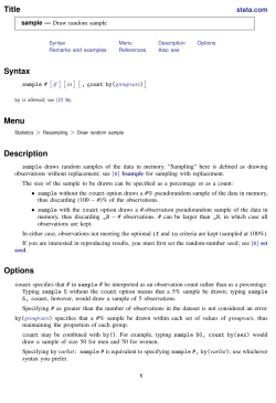 Draw random sample