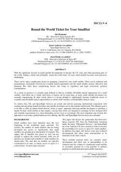 Round the World Ticket for Your SmallSat