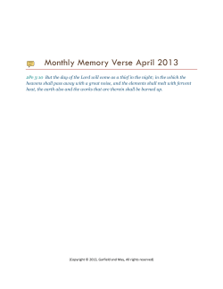 Dale`s Notes APRIL &ndash; 2013