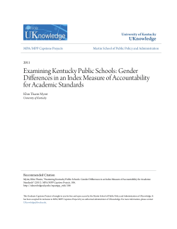 Examining Kentucky Public Schools: Gender