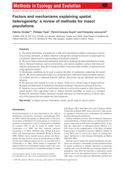 Factors and mechanisms explaining spatial heterogeneity: a review