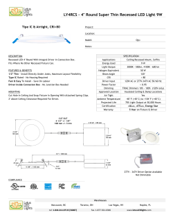 LY4RCS - 4" Round Super Thin Recessed LED Light 9W
