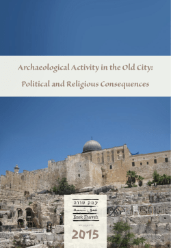 Archaeological Activity in the Old City: Political and