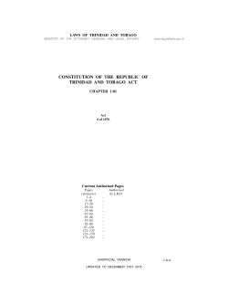 constitution of the republic of trinidad and tobago act