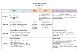 CROSSHALL JUNIOR SCHOOL LONG TERM PLAN History Autumn