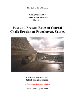 Past and Present Rates of Coastal Chalk Erosion at Peacehaven
