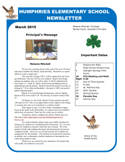 humphries elementary school newsletter
