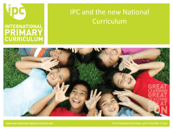 IPC and the new National Curriculum
