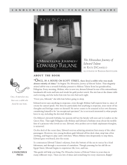 Teacher`s guide - The Miraculous Journey of Edward Tulane