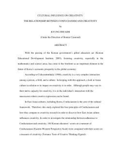 CULTURAL INFLUENCE ON CREATIVITY: THE RELATIONSHIP