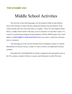 Middle School Activities