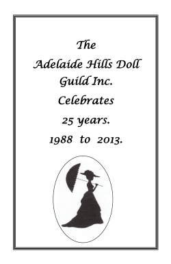 booklet - Adelaide Hills Doll Guild Inc.
