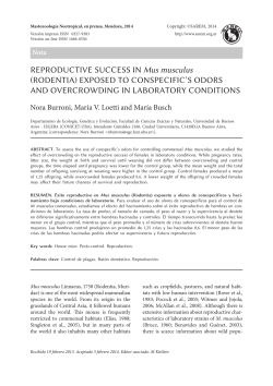 REPRODUCTIVE SUCCESS IN Mus musculus