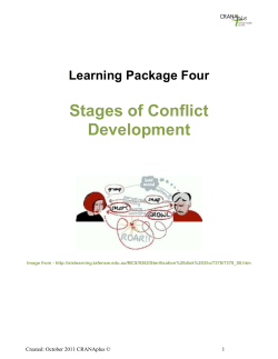 Stages of Conflict Development