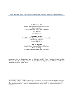 How Accounts Shape Lending Decisions