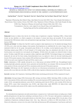 Huang et al., Afr J Tradit Complement Altern Med. (2014) 11(5):16