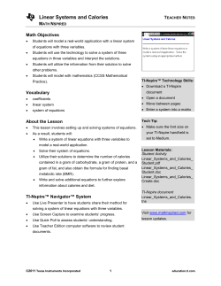 Teacher Notes PDF - TI Education