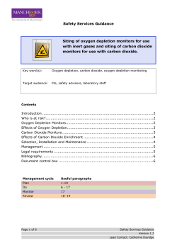 Siting oxygen depletion and carbon dioxide monitors