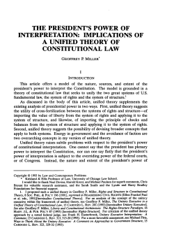 Implications of a Unified Theory of Constitutional Law