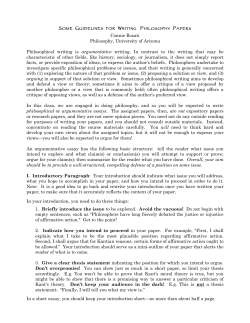 Connie Rosati, How to Write a Philosophy Paper
