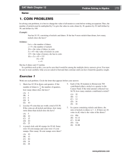 1. COIN PROBLEMS