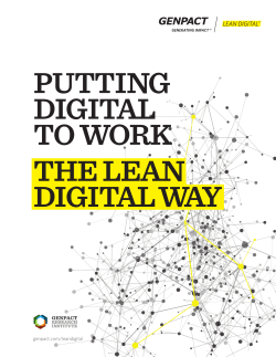 Putting DigitaL to Work the Lean DigitaL Way