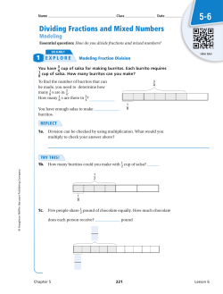 Dividing Fractions and Mixed Numbers