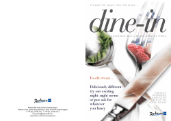 Deliciously different: try our exciting night