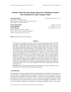 Dynamic Affine-Invariant Shape-Appearance Handshape Features