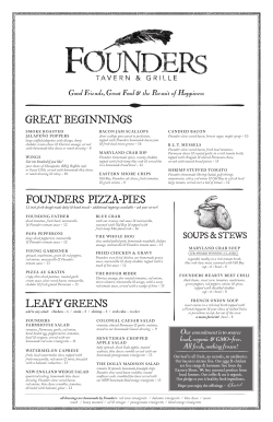 GREAT BEGINNINGS FOUNDERS PIZZA