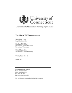 The effect of ESCOs on energy use