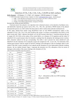 Adsortion of CH4, C2H6, C3H8, C4H10, C2H5OH on SnO2 surfaces