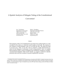 A Spatial Analysis of Delegate Voting at the Constitutional Convention