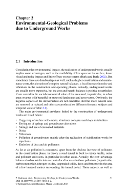Environmental-Geological Problems due to Underground Works