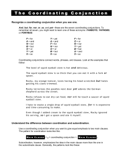 The Coordinating Conjunction