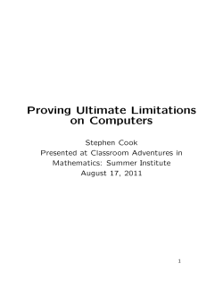 Proving Ultimate Limitations on Computers