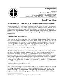 Papal Transitions