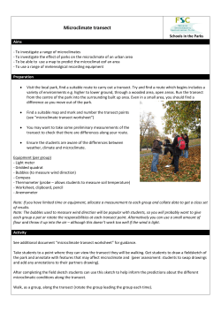 Microclimate transect