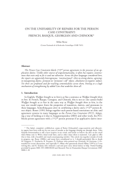 on the unifiability of repairs for the person case constraint: french