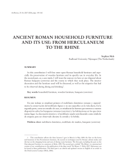 ancient roman household furniture and its use